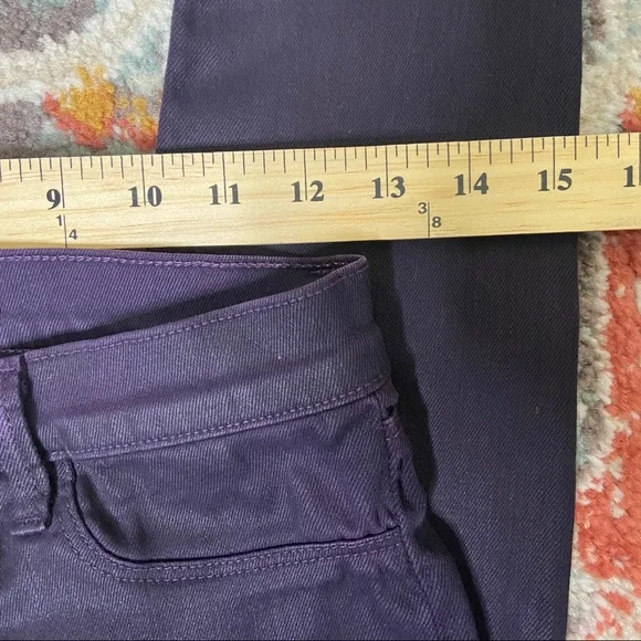 🌹J Brand Purple Skinny Jeans Womens 27 Maria Lacquered Denim Pants Bold Dark - Picture 8 of 9
